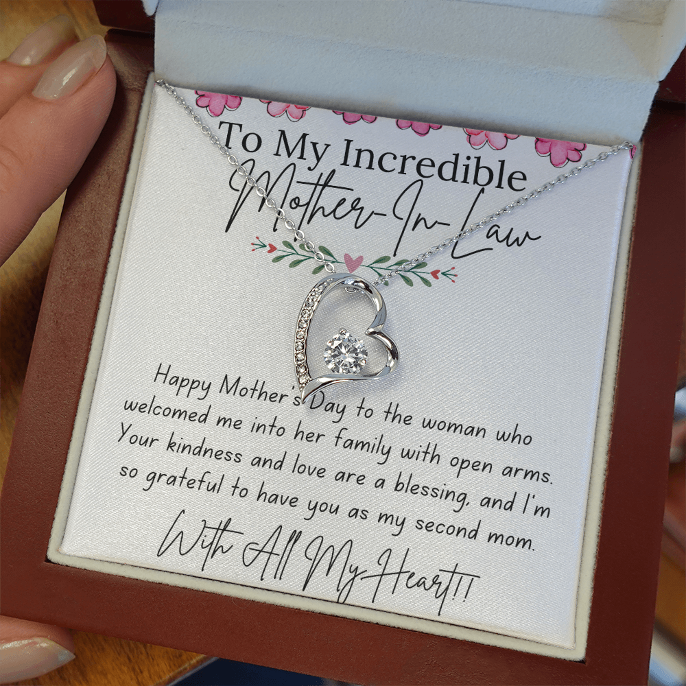 Forever Love Necklace for Mother-In-Law – A Gift From Son/Daughter-in-Law with Love