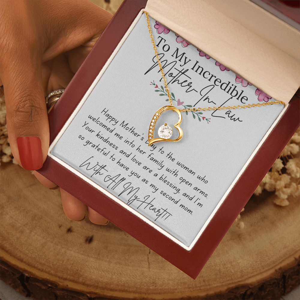 Forever Love Necklace for Mother-In-Law – A Gift From Son/Daughter-in-Law with Love