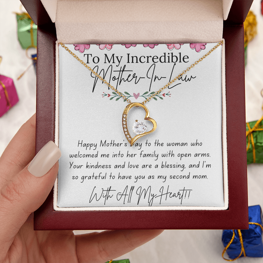 Forever Love Necklace for Mother-In-Law – A Gift From Son/Daughter-in-Law with Love