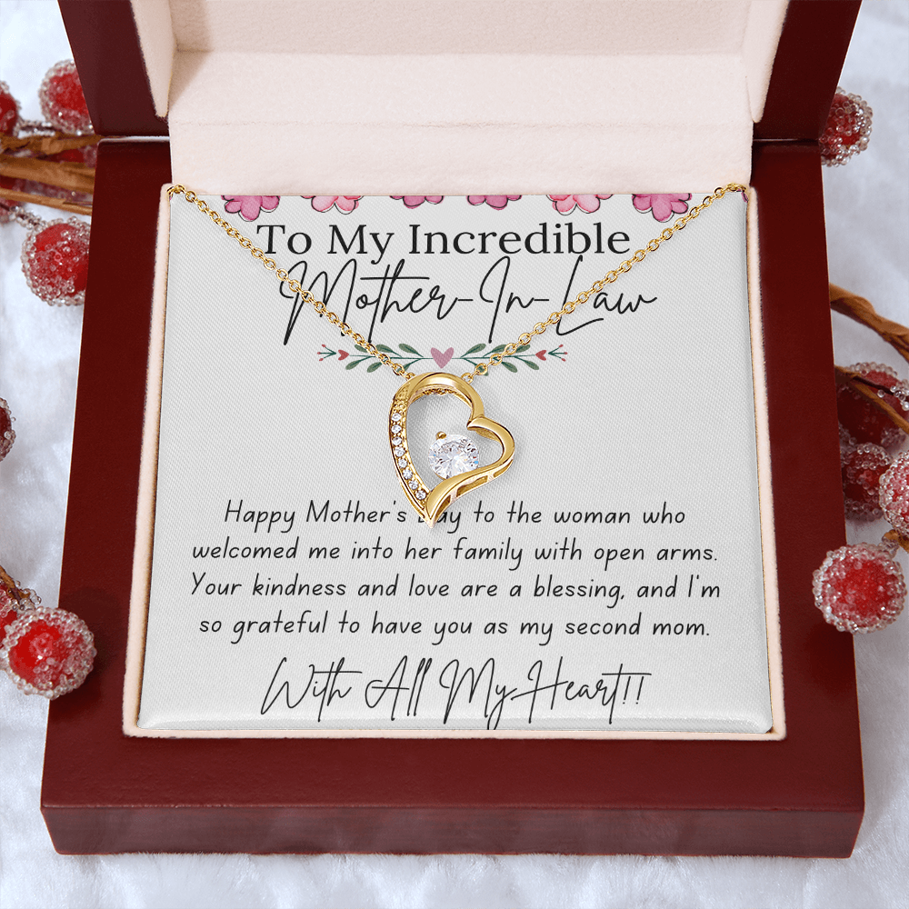 Forever Love Necklace for Mother-In-Law – A Gift From Son/Daughter-in-Law with Love