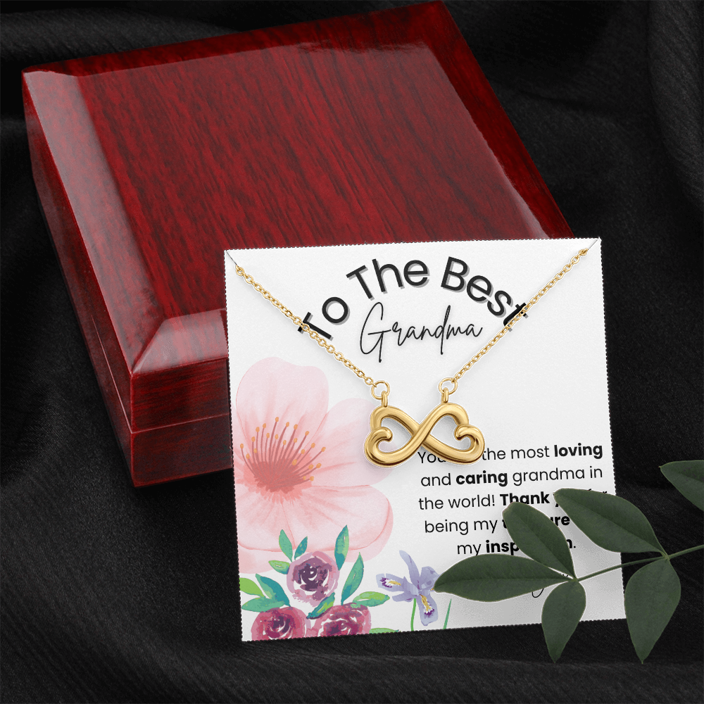 To My Grandma - Warm Hugs Always | Endless Love Necklace | Personalized Cherished Gift