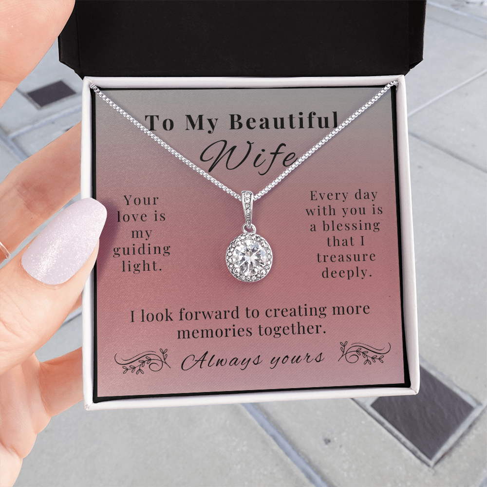 Eternal Hope Necklace - A Sparkling Symbol of Love for Wife