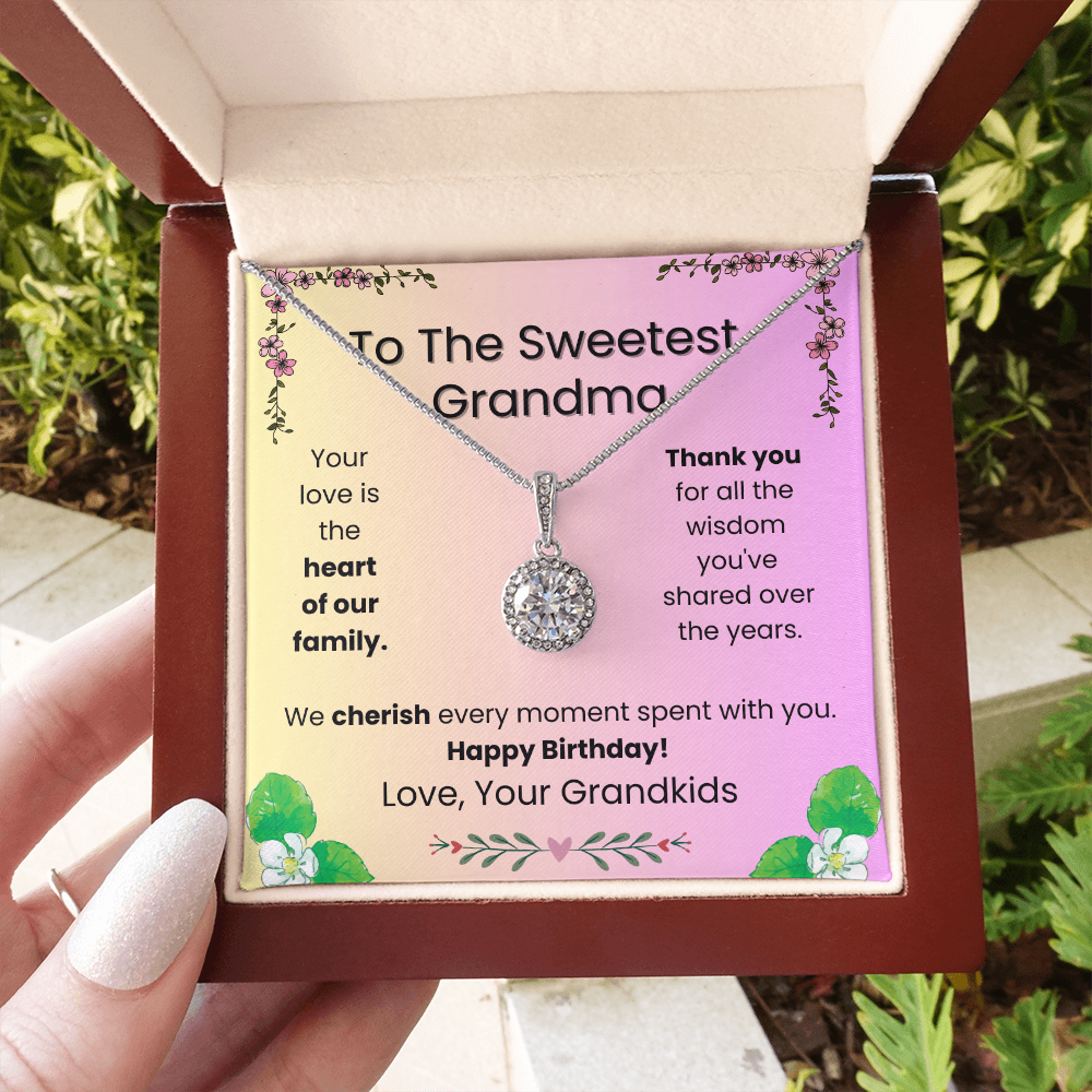 To Our Grandma - Love Beyond Words | Eternal Hope Necklace | Personalized Birthday Gift