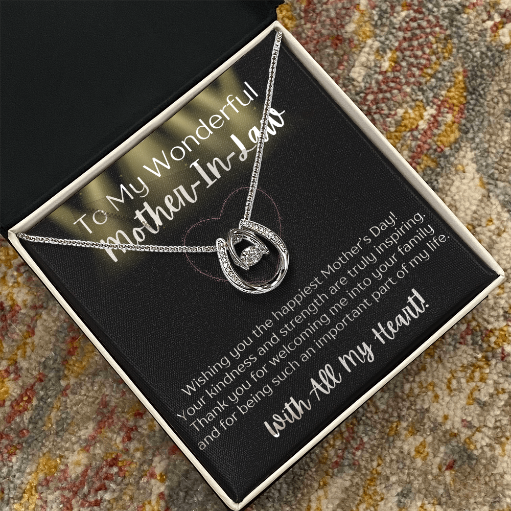 Lucky In Love Necklace for Mother-In-Law – Elegant Gift from a Daugher-In-Law or Son-In-Law