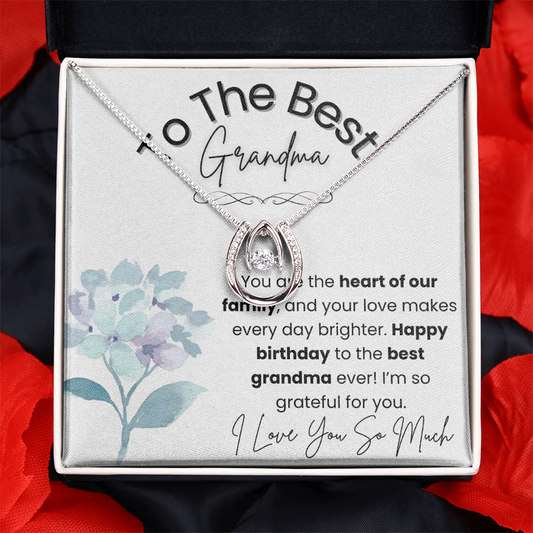 To My Grandma - My Sweet Grandma | Dancing Crystal Necklace | Personalized Birthday Gift