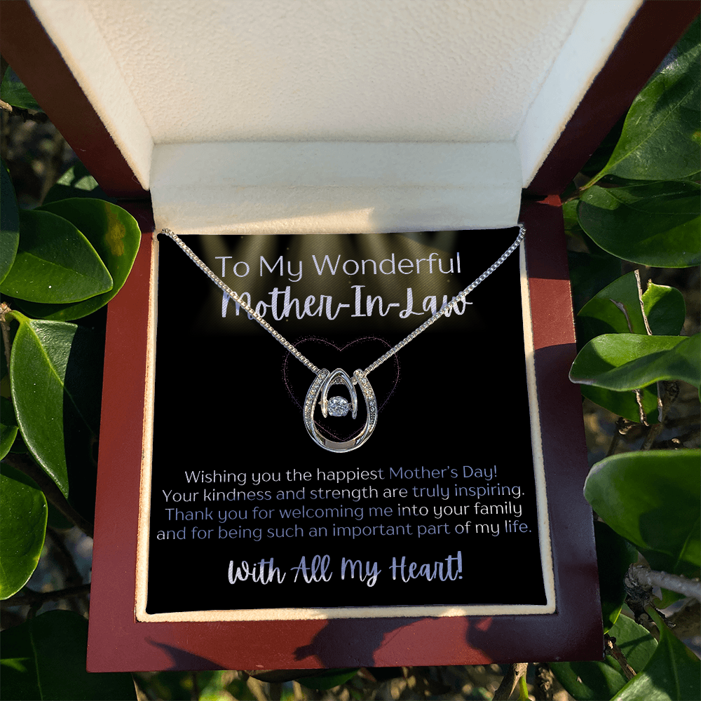 Lucky In Love Necklace for Mother-In-Law – Elegant Gift from a Daugher-In-Law or Son-In-Law