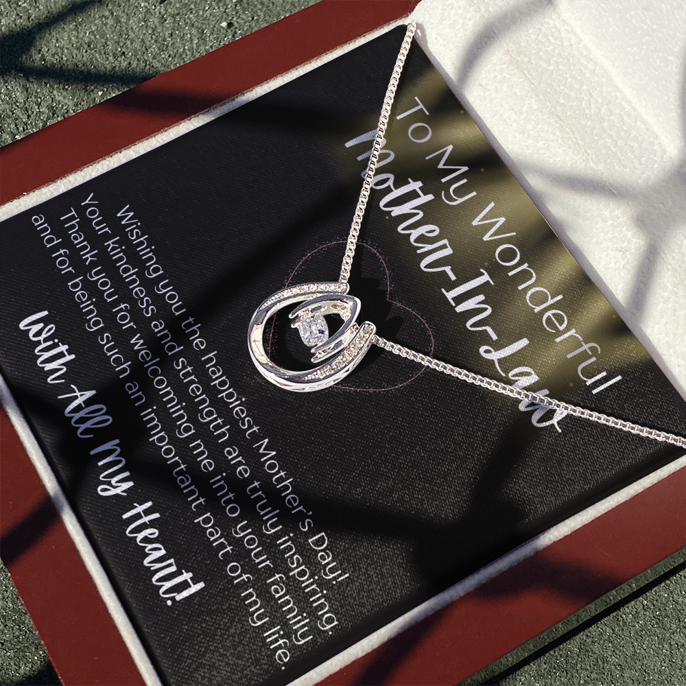 Lucky In Love Necklace for Mother-In-Law – Elegant Gift from a Daugher-In-Law or Son-In-Law