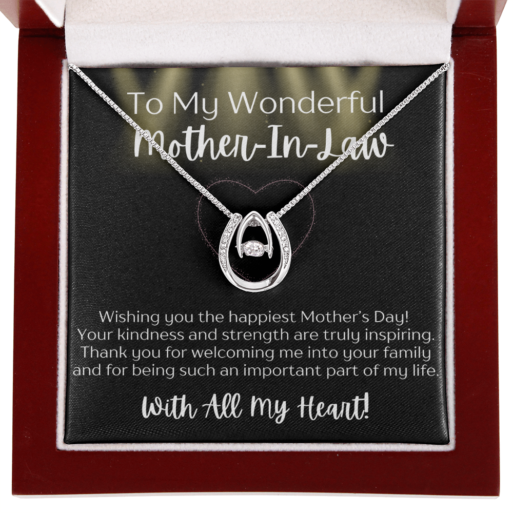 Lucky In Love Necklace for Mother-In-Law – Elegant Gift from a Daugher-In-Law or Son-In-Law