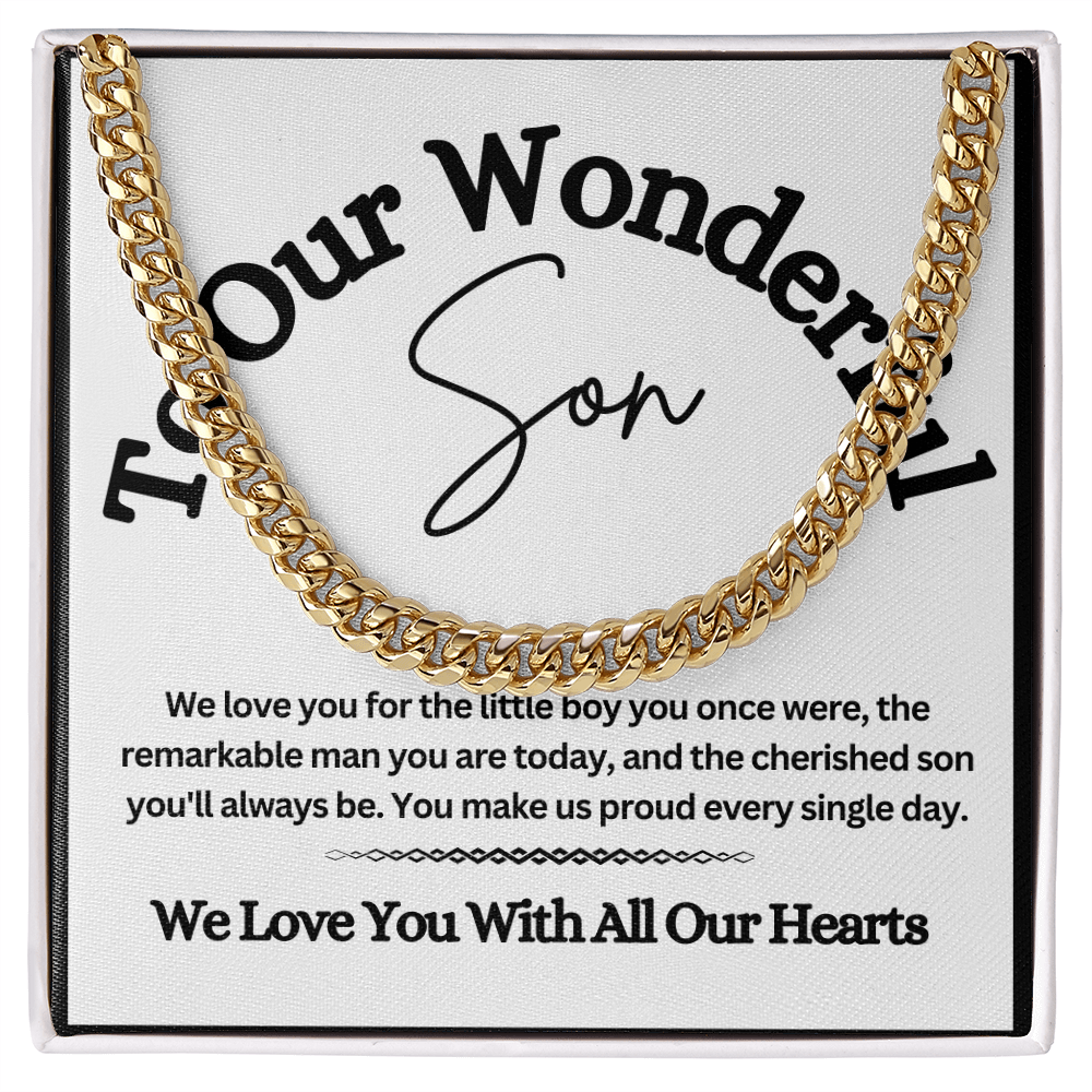 Cuban Link Chain for Son – A Stylish & Meaningful Gift from Mom & Dad