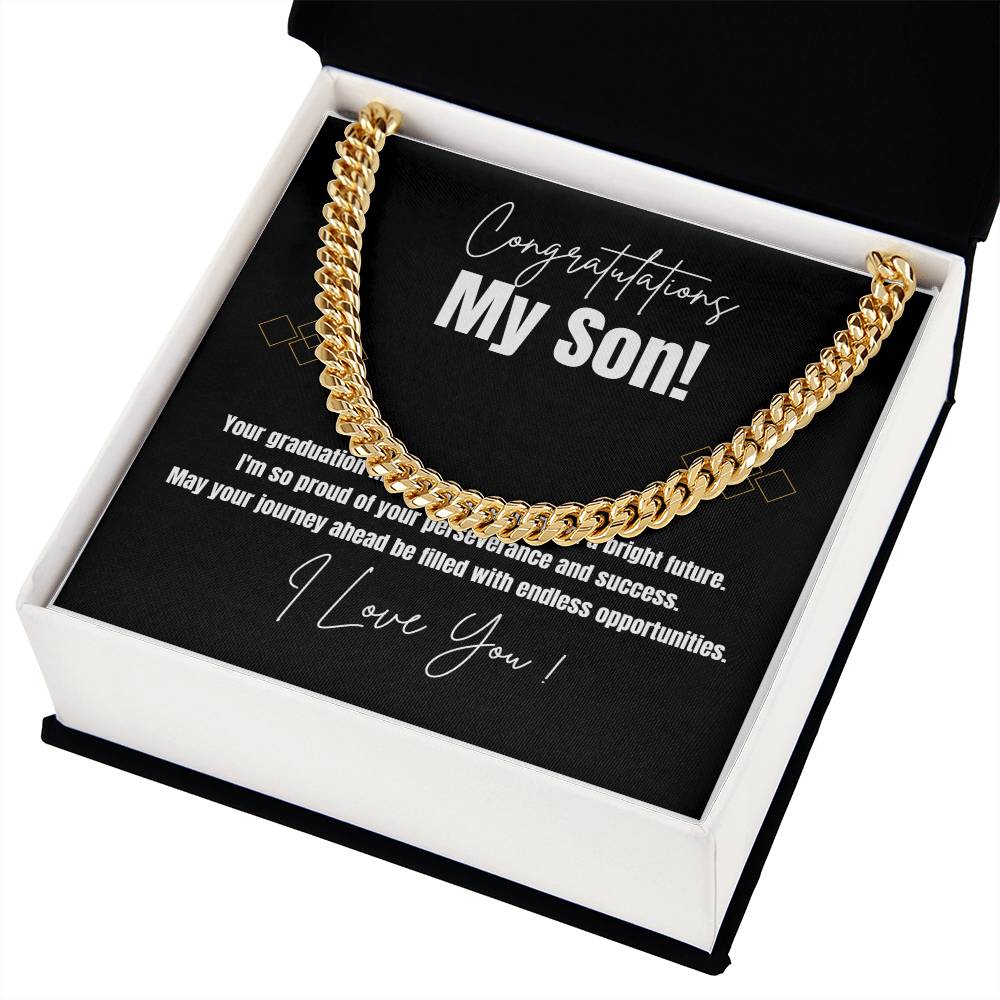 Cuban Link Chain Necklace for Son – Meaningful Graduation Gift for Him