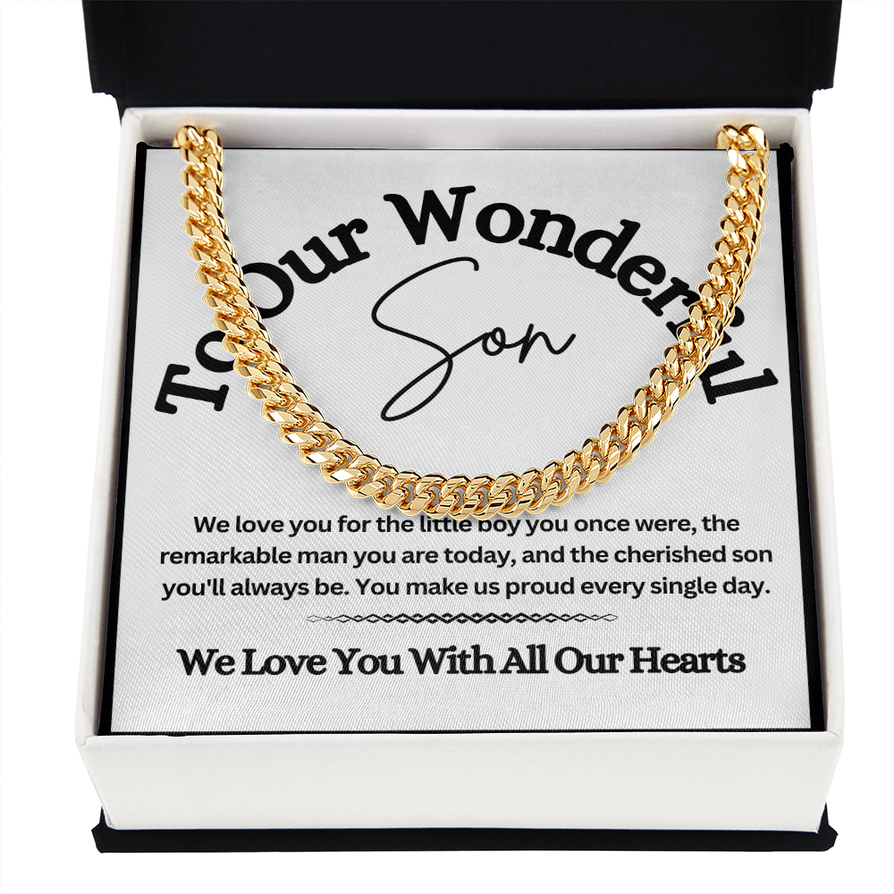 Cuban Link Chain for Son – A Stylish & Meaningful Gift from Mom & Dad