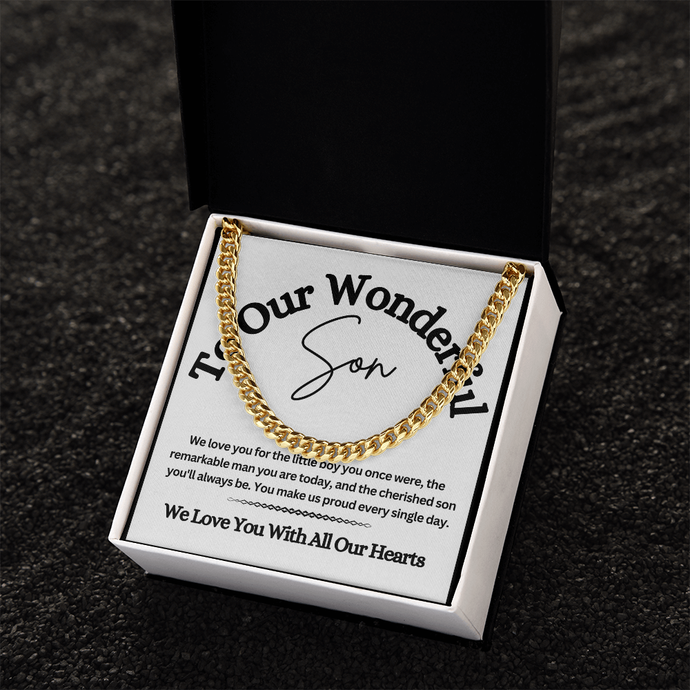 Cuban Link Chain for Son – A Stylish & Meaningful Gift from Mom & Dad
