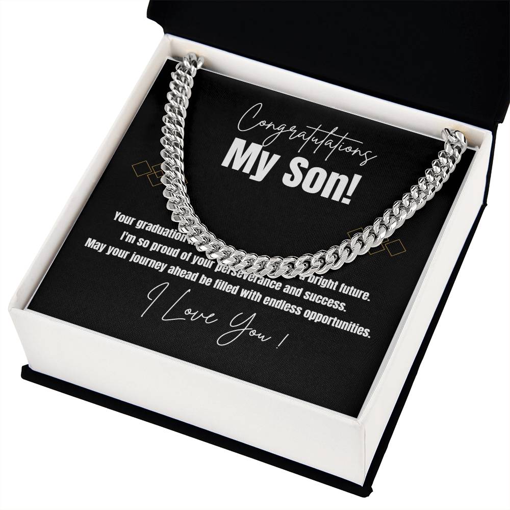 Cuban Link Chain Necklace for Son – Meaningful Graduation Gift for Him