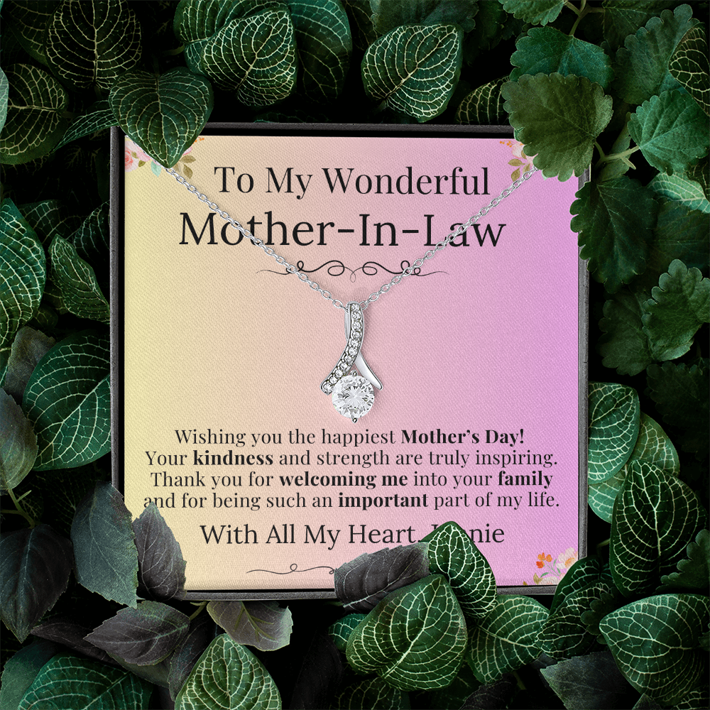Alluring Beauty Necklace for Mother-In-Law – Elegant Mother's Day Gift from Daughter-in-Law or Son-in-Law