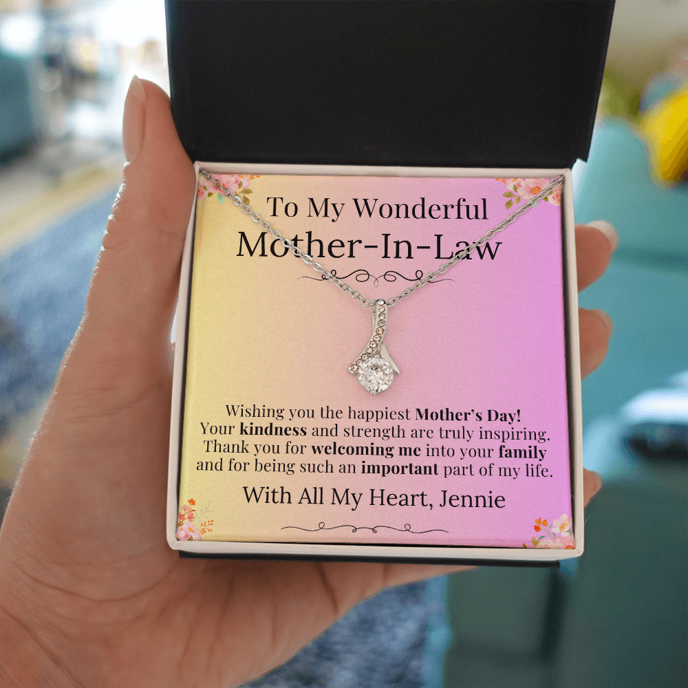 Alluring Beauty Necklace for Mother-In-Law – Elegant Mother's Day Gift from Daughter-in-Law or Son-in-Law
