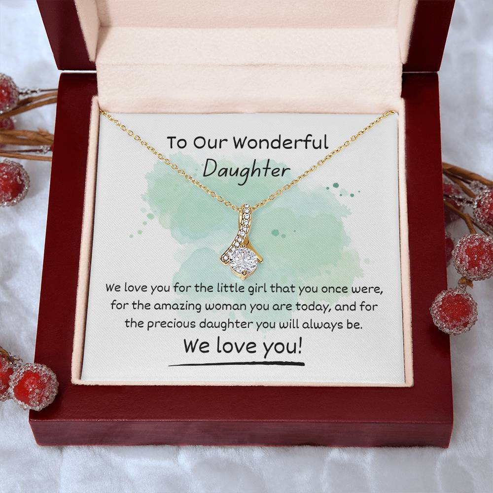 Alluring Beauty Necklace - To Our Wonderful Daughter