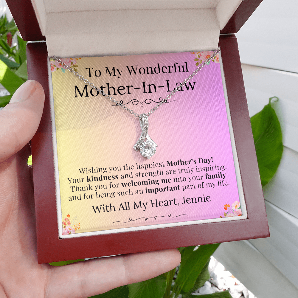 Alluring Beauty Necklace for Mother-In-Law – Elegant Mother's Day Gift from Daughter-in-Law or Son-in-Law