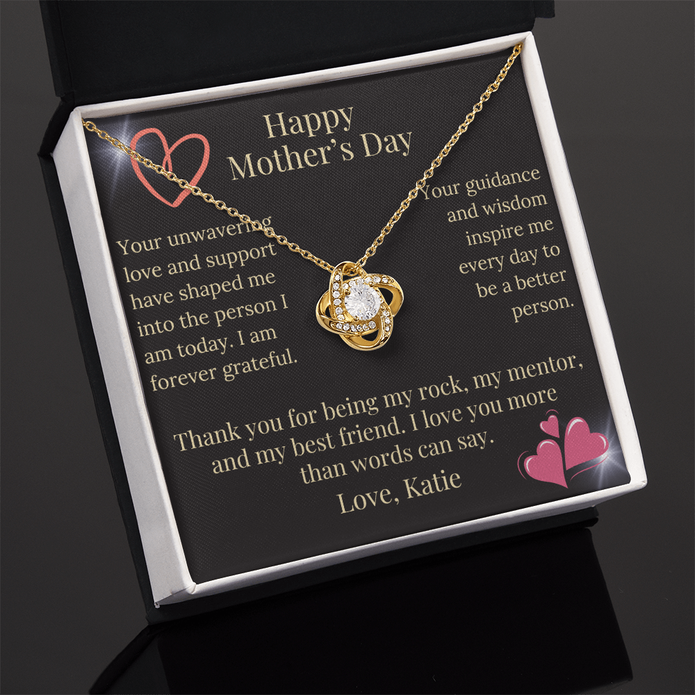 Love Knot Necklace for Mom – A Personalized Mother's Day Gift from Her Daughter