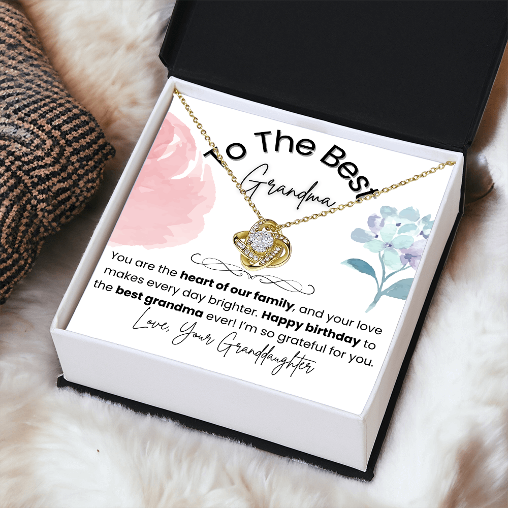 Love Knot Necklace for Grandma – A Thoughtful Birthday Gift from Granddaughter to Grandmother