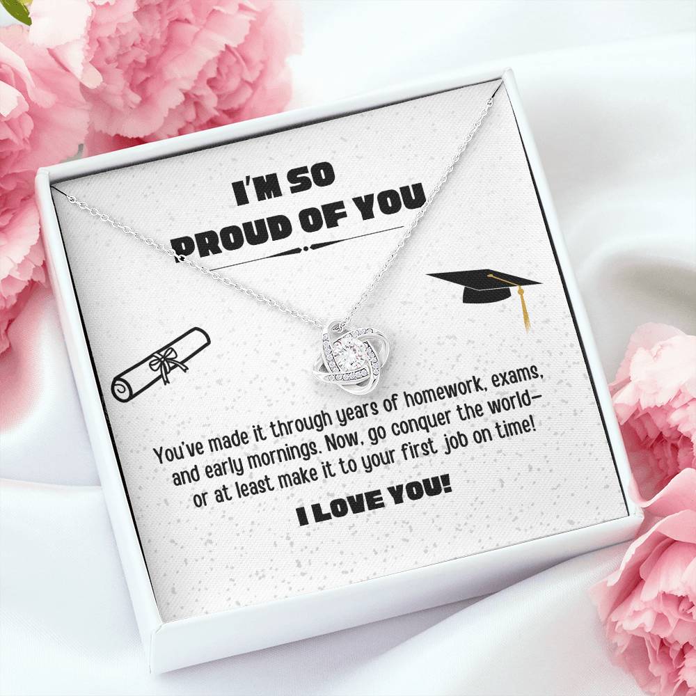 Love Knot Necklace for Daughter - Perfect Graduation Gift from Mom or Dad