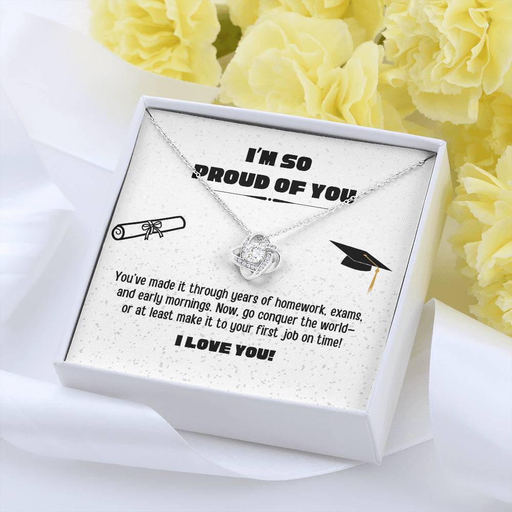 Love Knot Necklace for Daughter - Perfect Graduation Gift from Mom or Dad