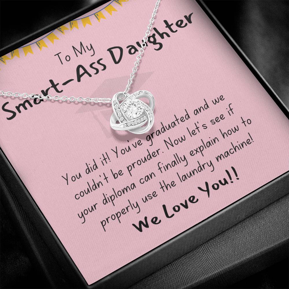 Love Knot Graduation Necklace from Mom and Dad