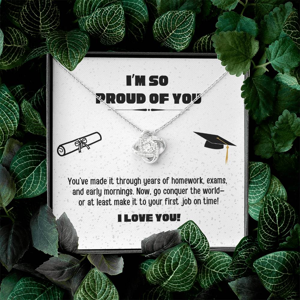 Love Knot Necklace for Daughter - Perfect Graduation Gift from Mom or Dad