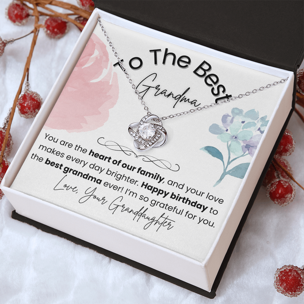 Love Knot Necklace for Grandma – A Thoughtful Birthday Gift from Granddaughter to Grandmother