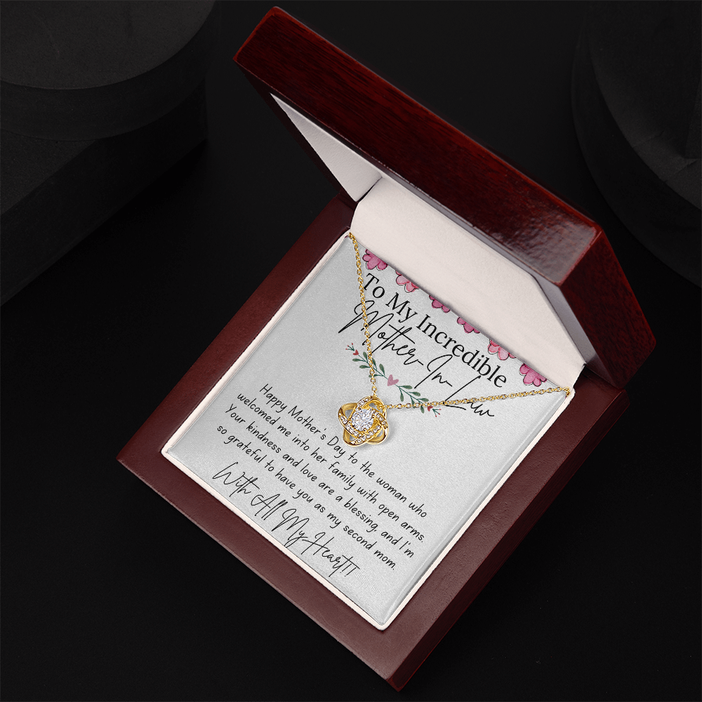 Love Knot Necklace for Mother-In-Law – An Elegant Mother's Day Gift from Daughter-in-Law or Son-in-Law