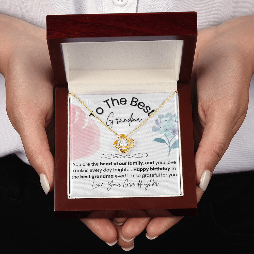 Love Knot Necklace for Grandma – A Thoughtful Birthday Gift from Granddaughter to Grandmother
