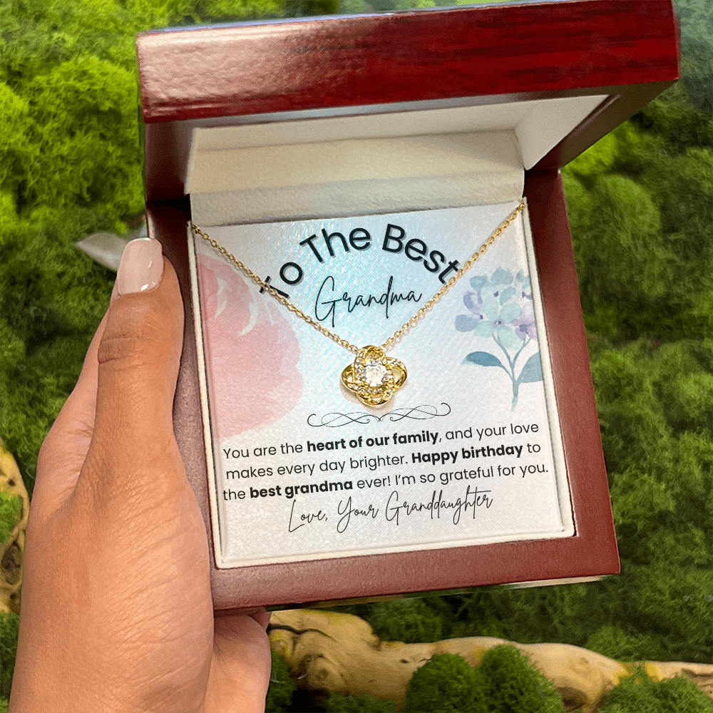 To My Grandma - A Legacy of Love | Love Knot Necklace | Personalized Birthday Gift