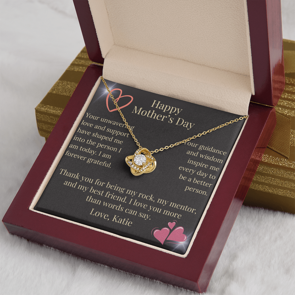 Love Knot Necklace for Mom – A Personalized Mother's Day Gift from Her Daughter