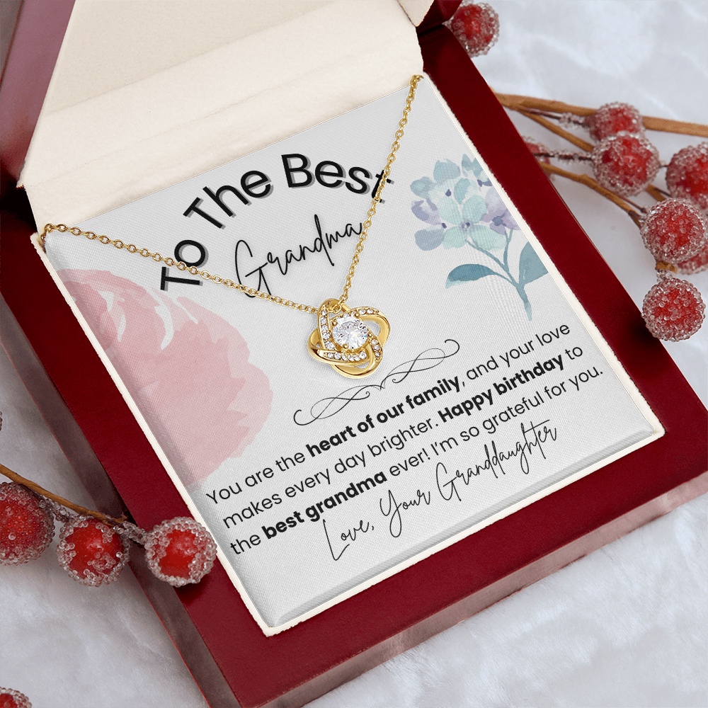 Love Knot Necklace for Grandma – A Thoughtful Birthday Gift from Granddaughter to Grandmother