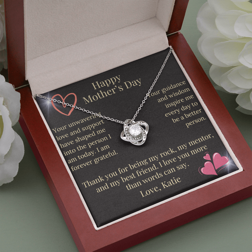 Love Knot Necklace for Mom – A Personalized Mother's Day Gift from Her Daughter