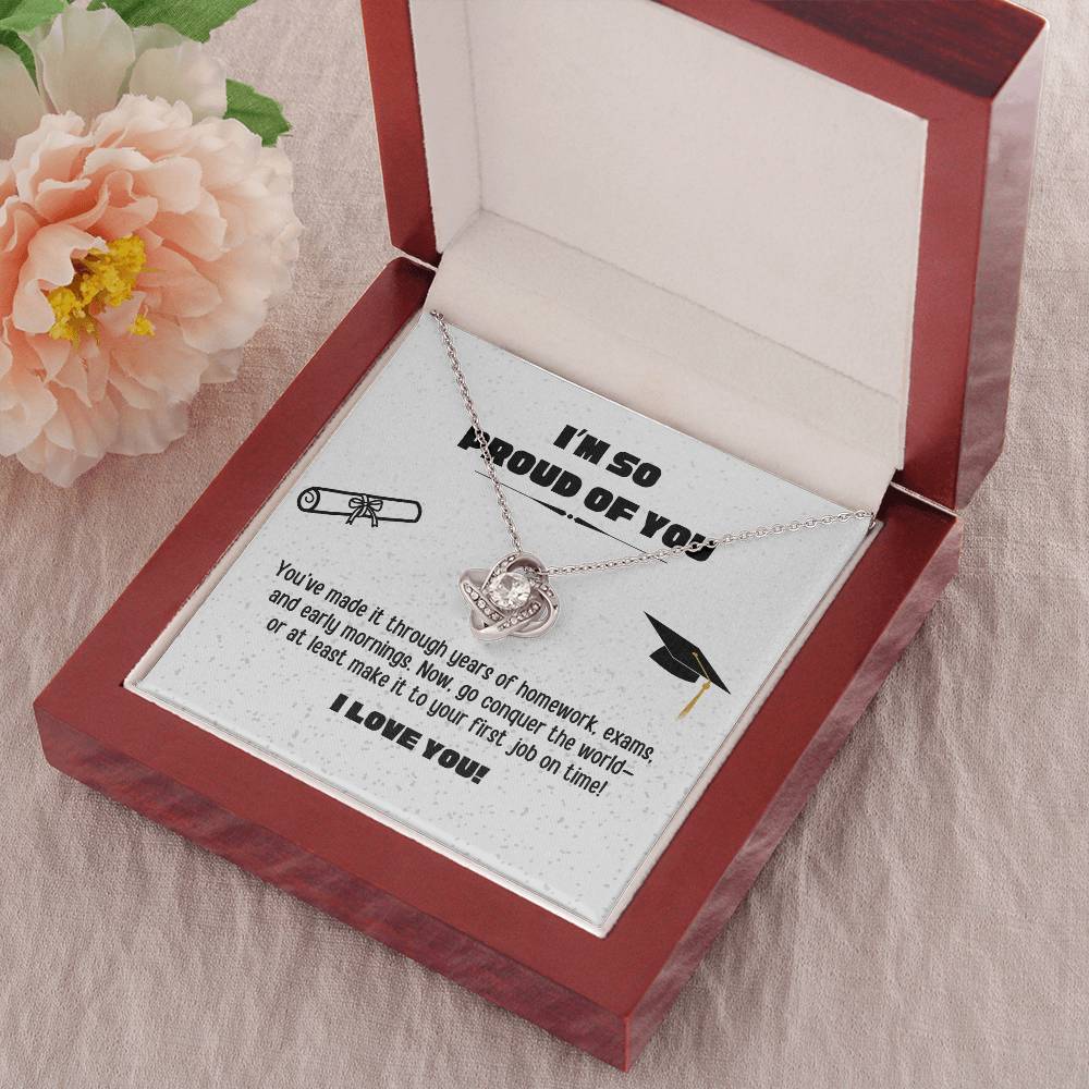 Love Knot Necklace for Daughter - Perfect Graduation Gift from Mom or Dad