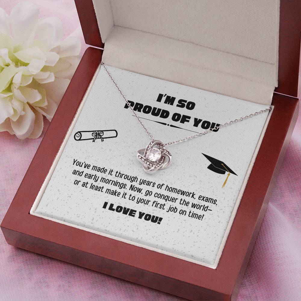 Love Knot Necklace for Daughter - Perfect Graduation Gift from Mom or Dad