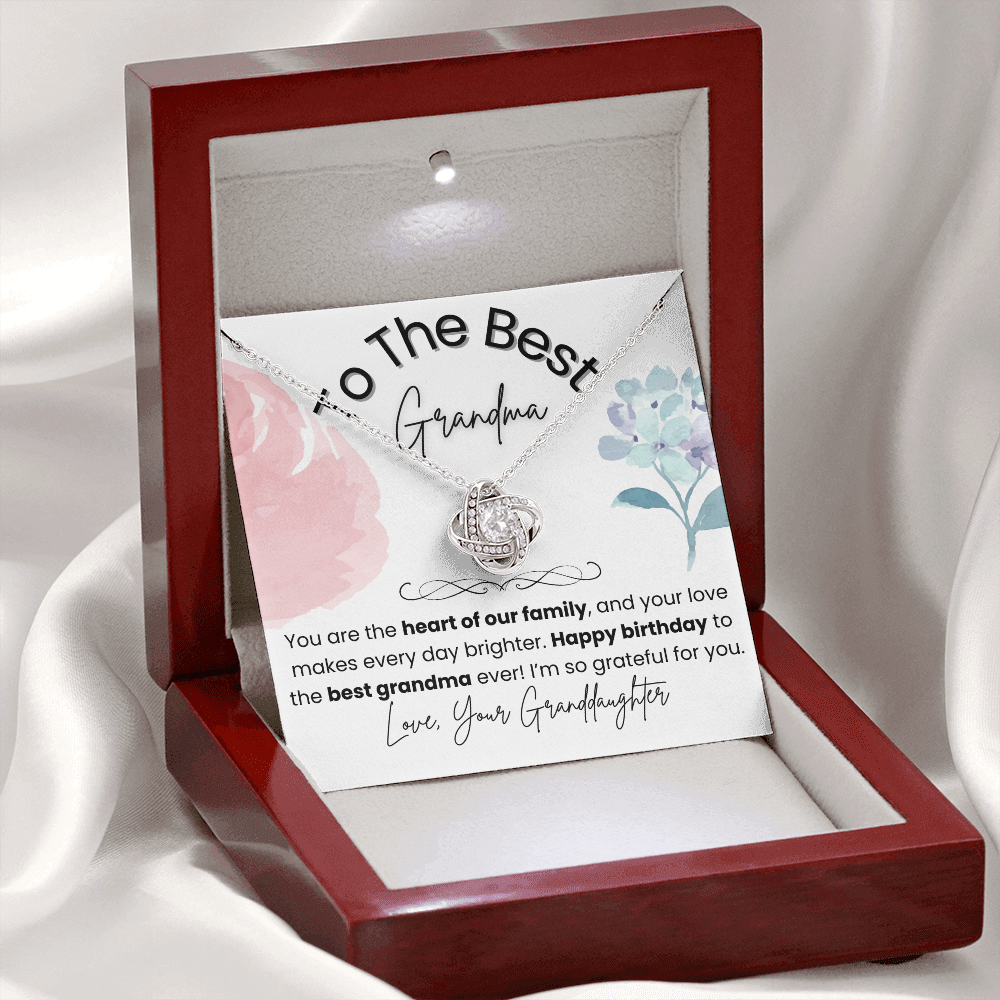 Love Knot Necklace for Grandma – A Thoughtful Birthday Gift from Granddaughter to Grandmother