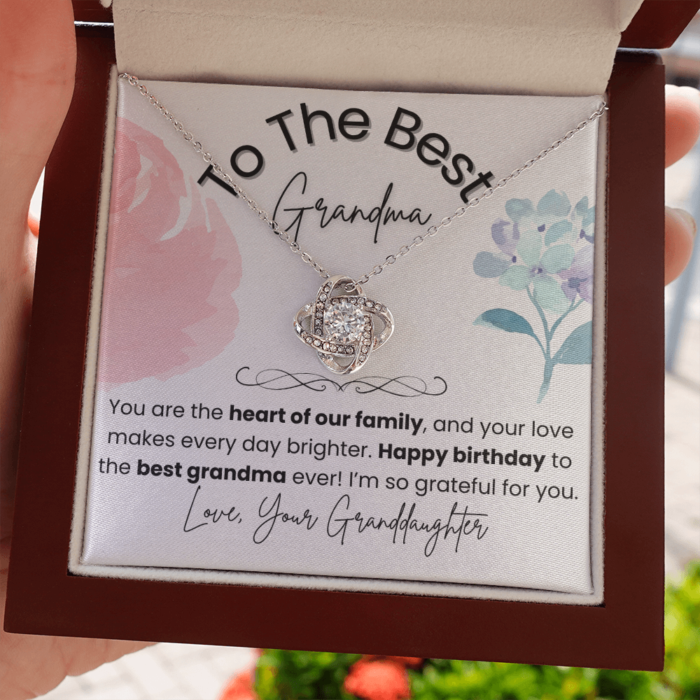 Love Knot Necklace for Grandma – A Thoughtful Birthday Gift from Granddaughter to Grandmother
