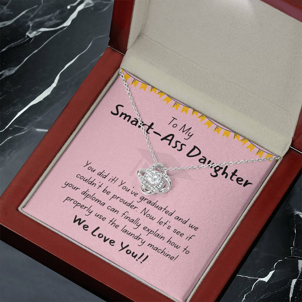 Love Knot Graduation Necklace from Mom and Dad