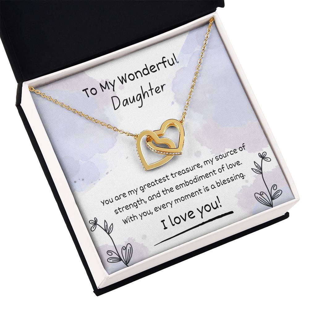 Interlocking Hearts Graduation Necklace from Parent