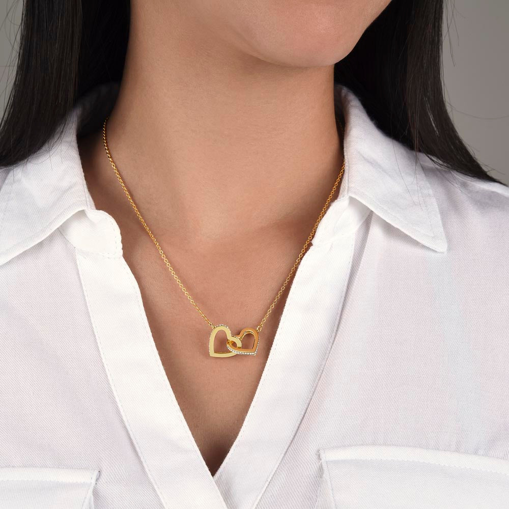 Interlocking Hearts Necklace for Mom – A Heartfelt Gift from a Son to Show Mom You Care