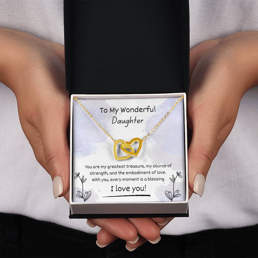 Interlocking Hearts Graduation Necklace from Parent