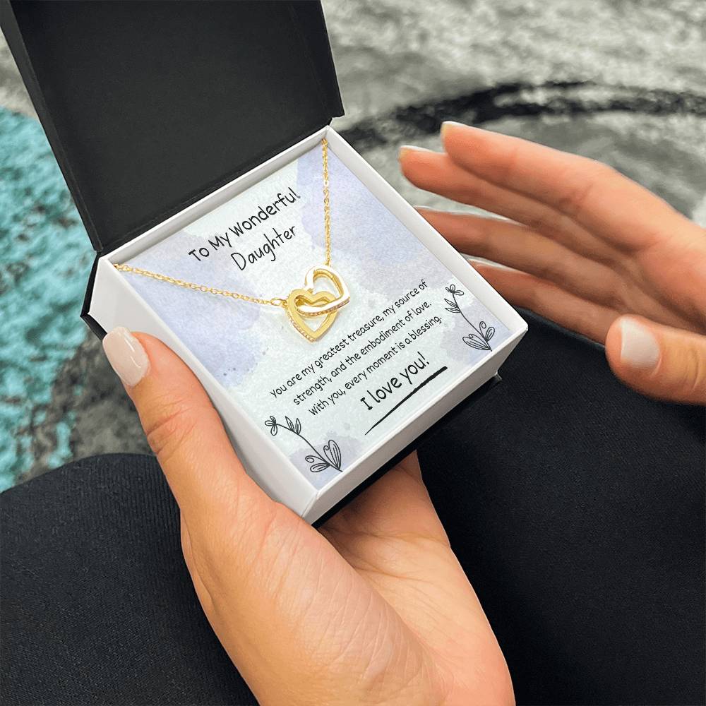 Interlocking Hearts Graduation Necklace from Parent