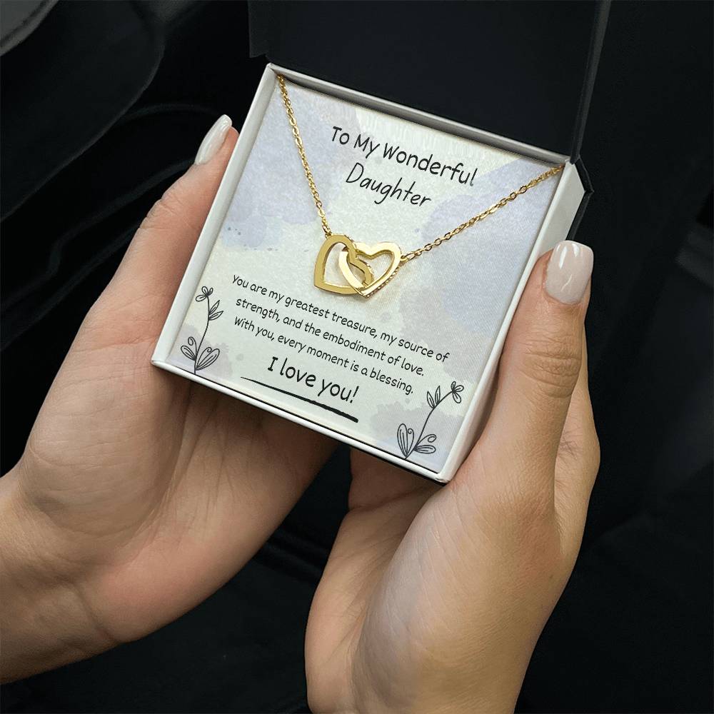 Interlocking Hearts Graduation Necklace from Parent