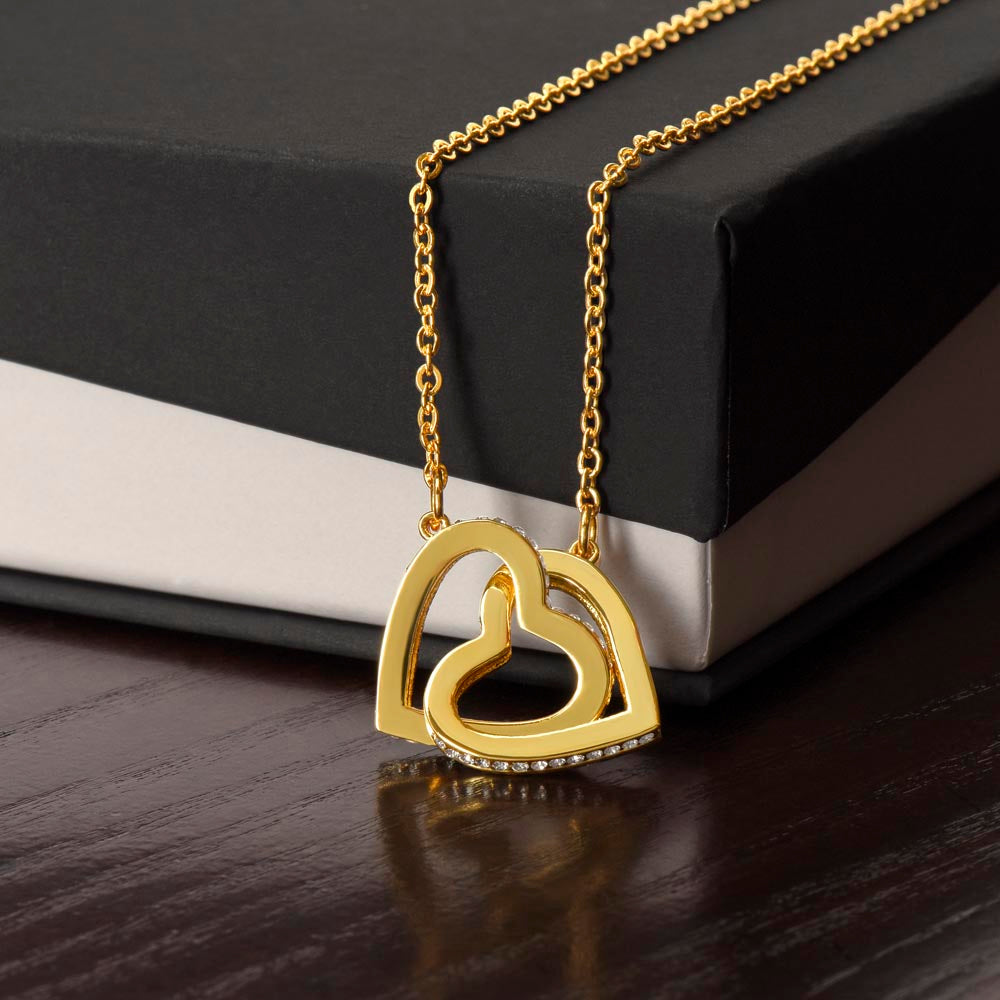 Interlocking Hearts Graduation Necklace from Parent