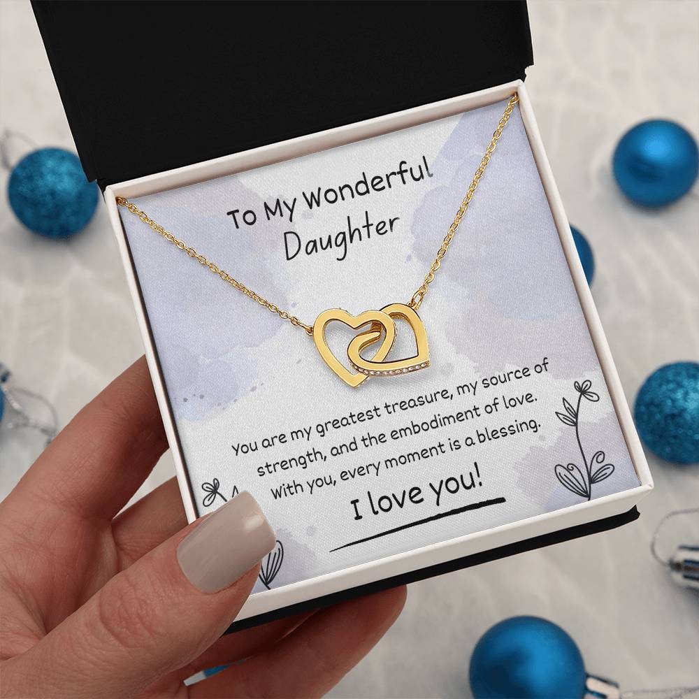 Interlocking Hearts Graduation Necklace from Parent