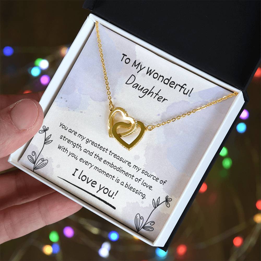 Interlocking Hearts Graduation Necklace from Parent