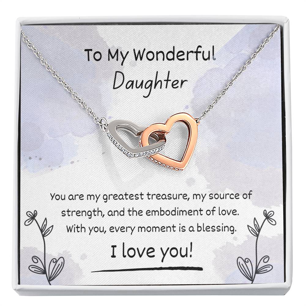 Interlocking Hearts Graduation Necklace from Parent