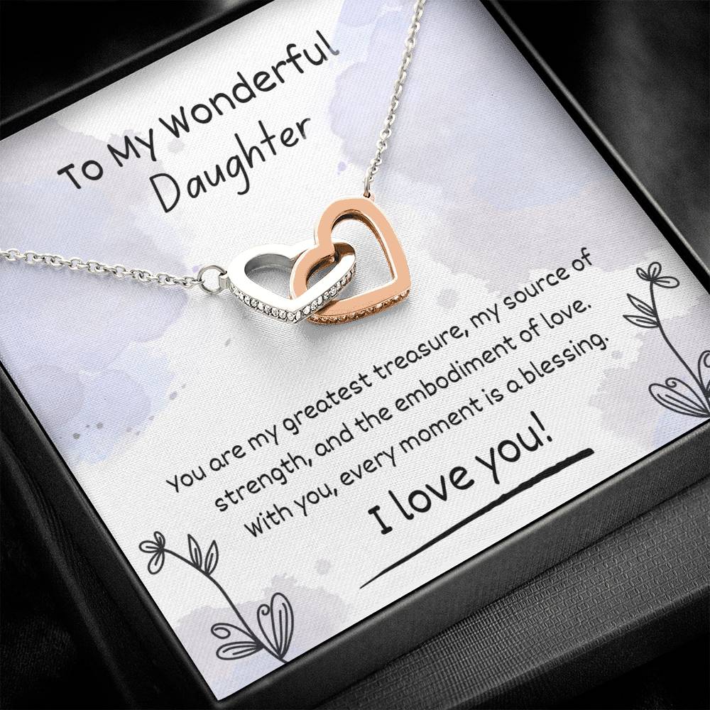 Interlocking Hearts Graduation Necklace from Parent