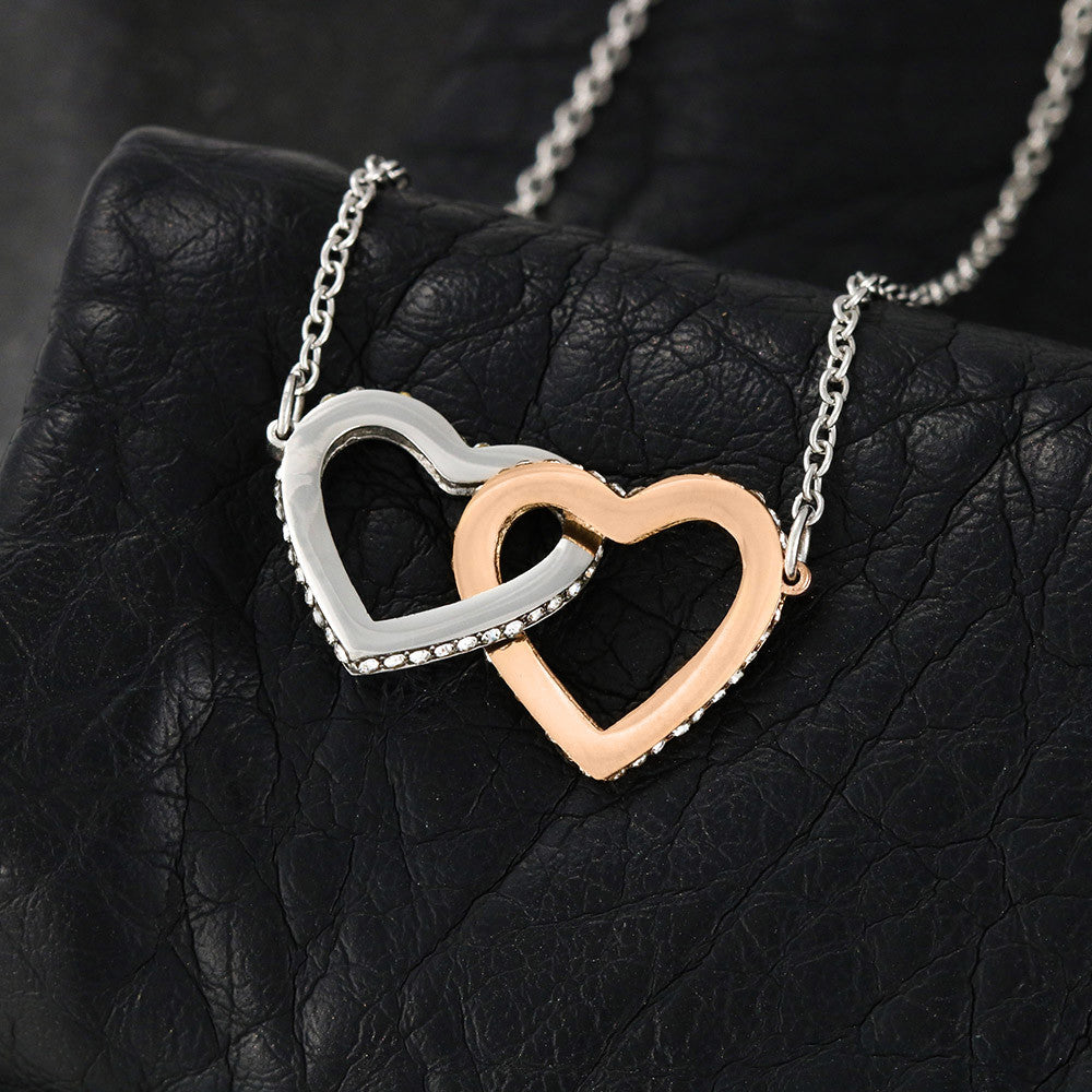 To My Beautiful Wife - A Symbol of Our Endless Love - Interlocking Hearts Necklace